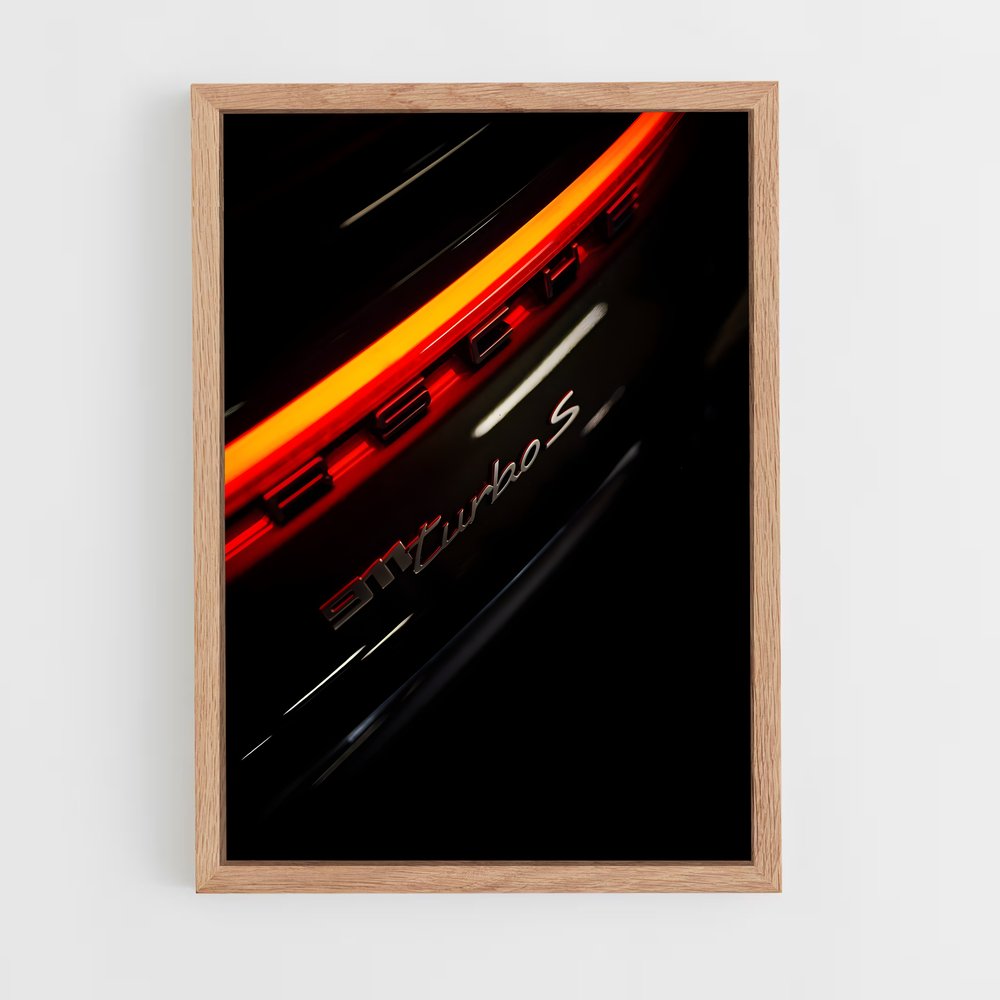 Poster Lumières de Turbo – affiche Porsche (vue 4)